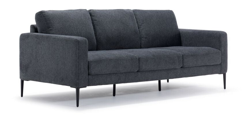 Alden Sofa and Loveseat Set - Charcoal