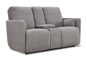 Alexis Causeuse inclinable électrique avec console – gris