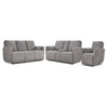 Alexis Ens. Sofa, causeuse et fauteuil inclinables électriques – gris