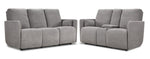 Alexis Power Reclining Sofa and Loveseat Set - Grey