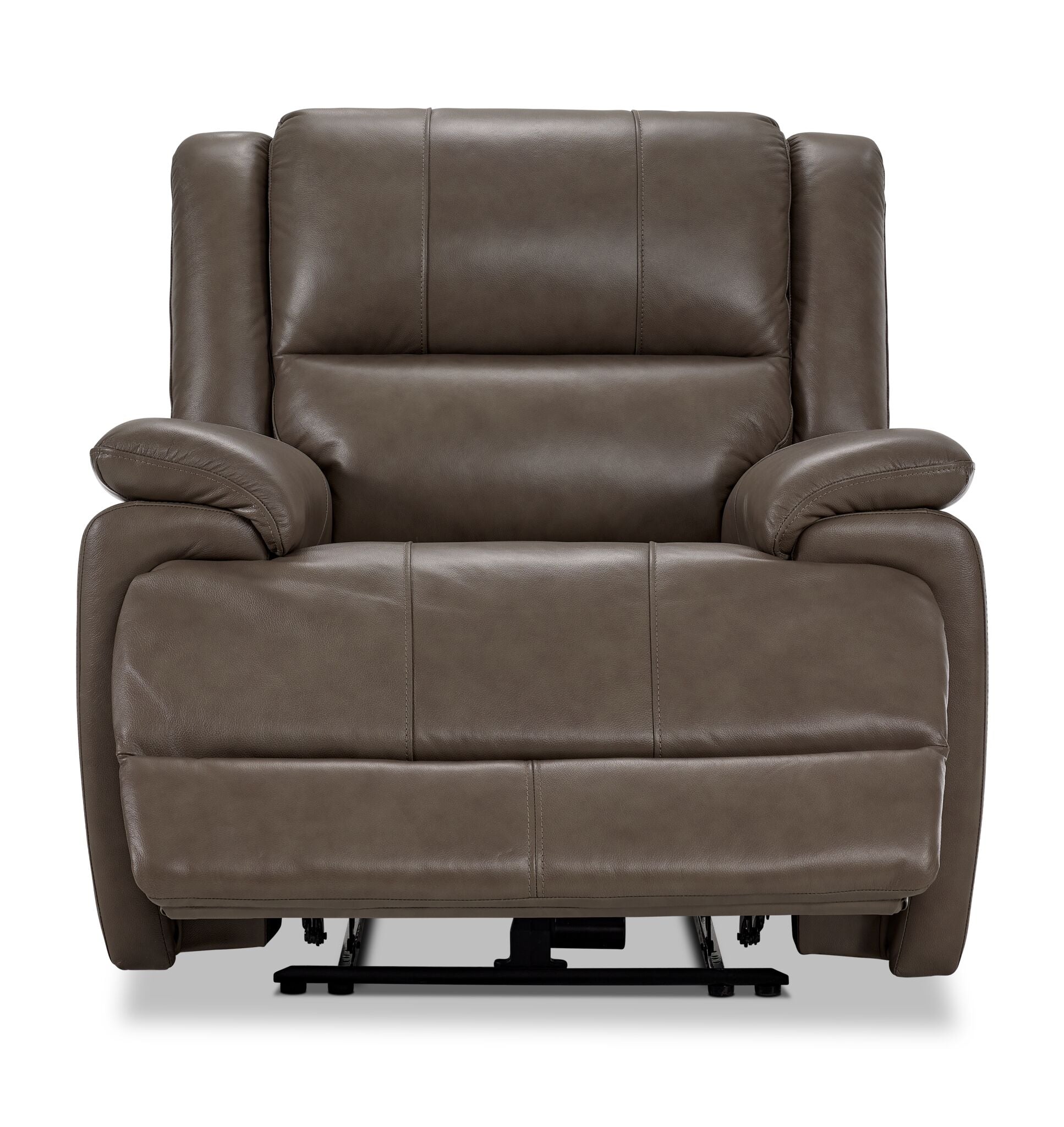 Allie Leather Dual Power Recliner - Mocha