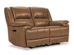 Allie Leather Dual Power Reclining Sofa, Loveseat and Recliner Set -Canyon