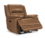 Allie Leather Dual Power Recliner - Canyon