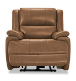 Allie Leather Dual Power Recliner - Canyon