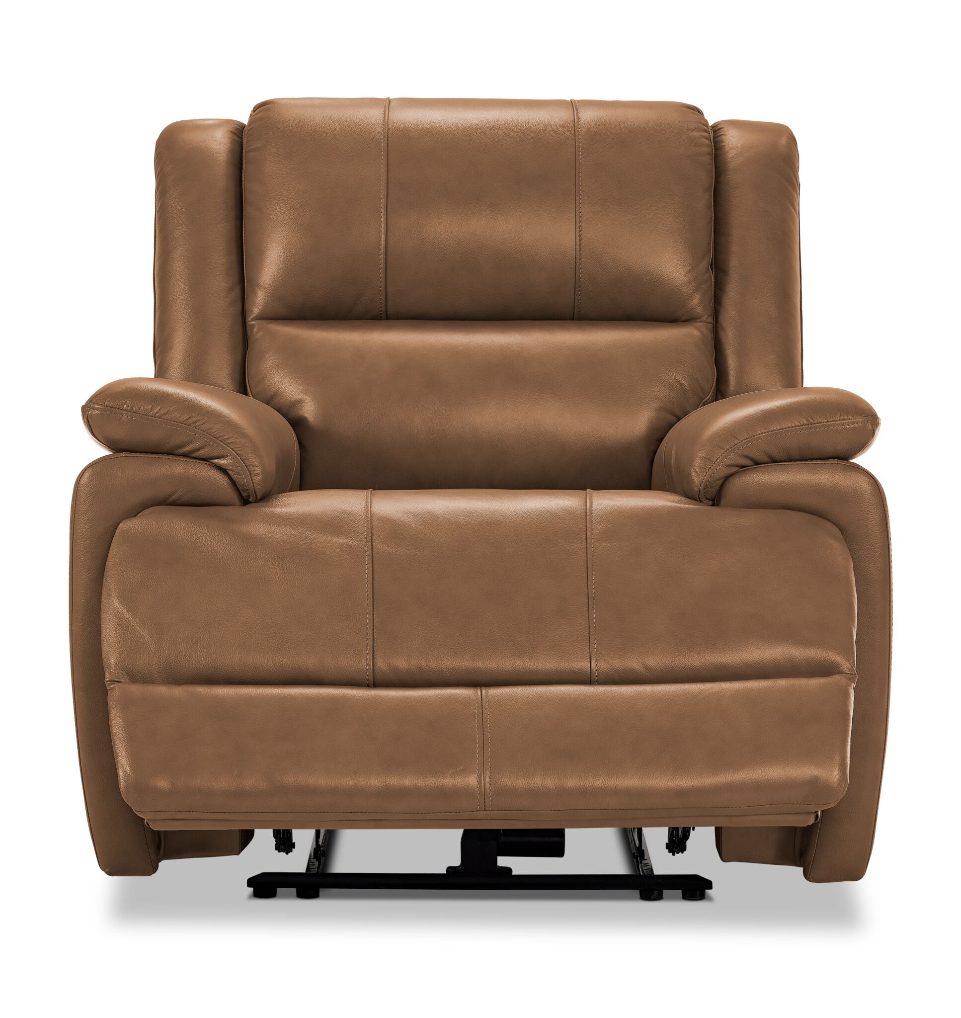 Allie Leather Dual Power Recliner - Canyon