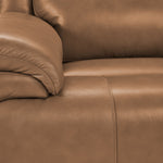 Allie Leather Dual Power Reclining Sofa and Loveseat Set - Canyon
