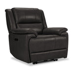 Allie Leather Dual Power Recliner - Granite