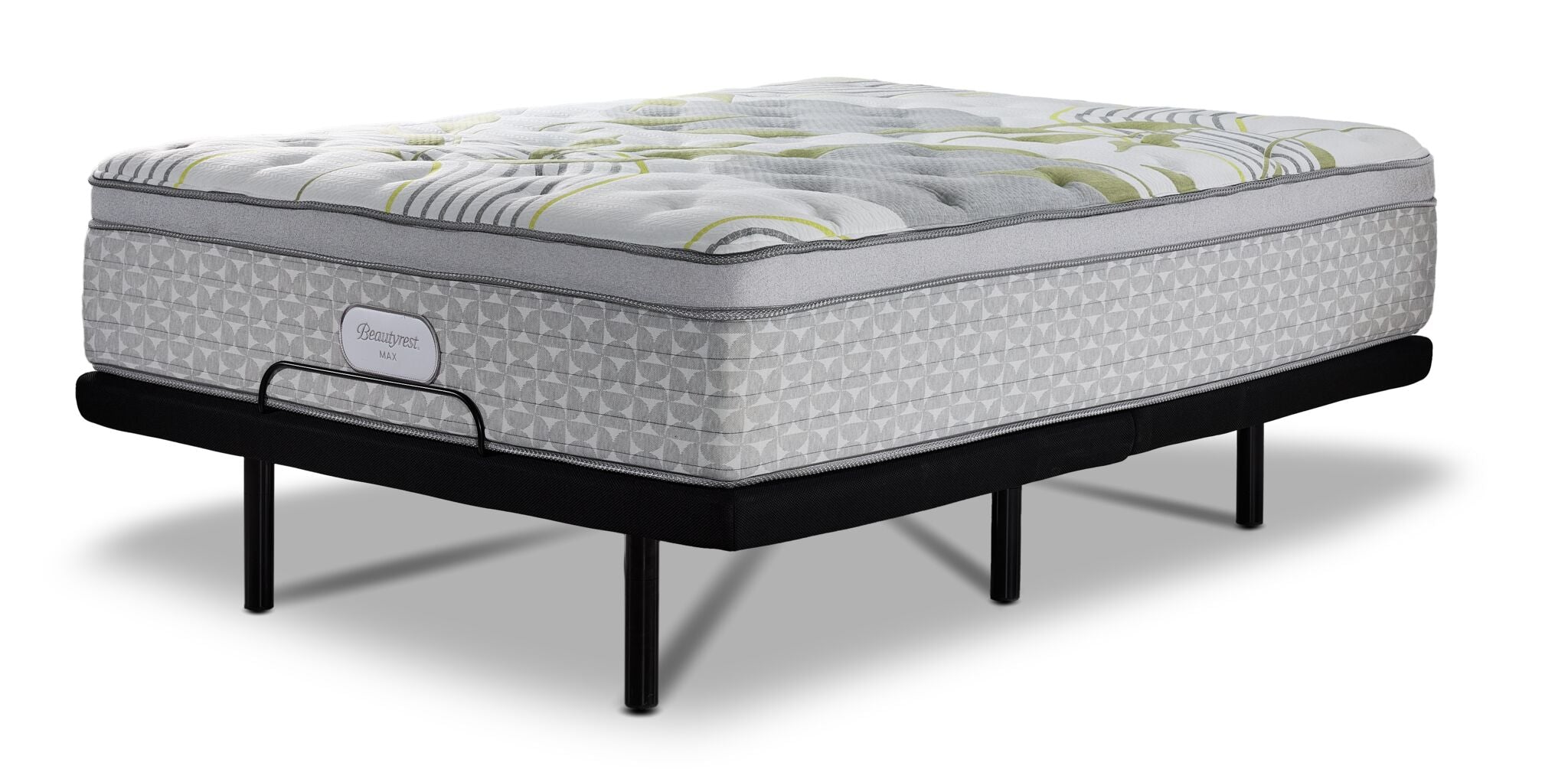 Beautyrest Max Amber Euro Top Plush Twin XL Mattress and L2 Motion Adjustable Base