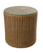 Apex 2 - Piece Outdoor Wicker Umbrella Side Table - Brown