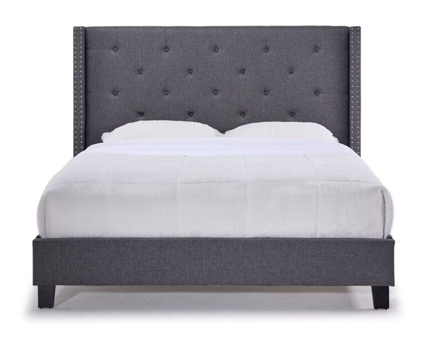 Audrey 3-Piece King Bed - Dark Grey