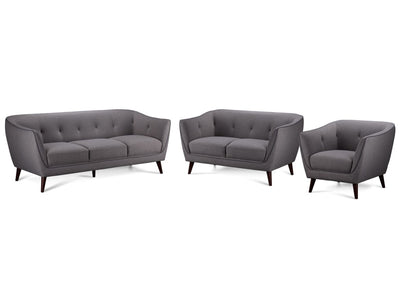 Ava II Ens. Sofa, causeuse et fauteuil – gris pâle