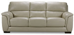 Avalon Leather Sofa - Oyster Grey Cream