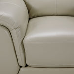 Avalon Leather Sofa, Loveseat and Chair Set - Oyster Grey Cream
