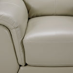 Avalon Leather Sofa and Chair Set - Oyster Grey Cream