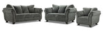 Avery Sofa, Loveseat and Chair Set - Charcoal