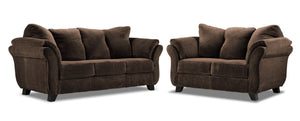 Avery Ens. Sofa et causeuse - chocolat