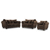 Avery Ens. Sofa, causeuse et fauteuil - chocolat