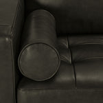 Bari Leather Sofa and Loveseat Set - Charcoal