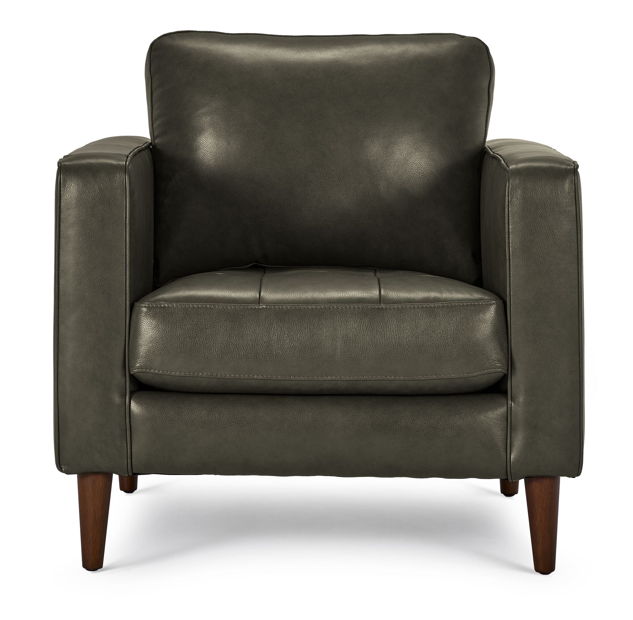 Bari Leather Chair - Charcoal