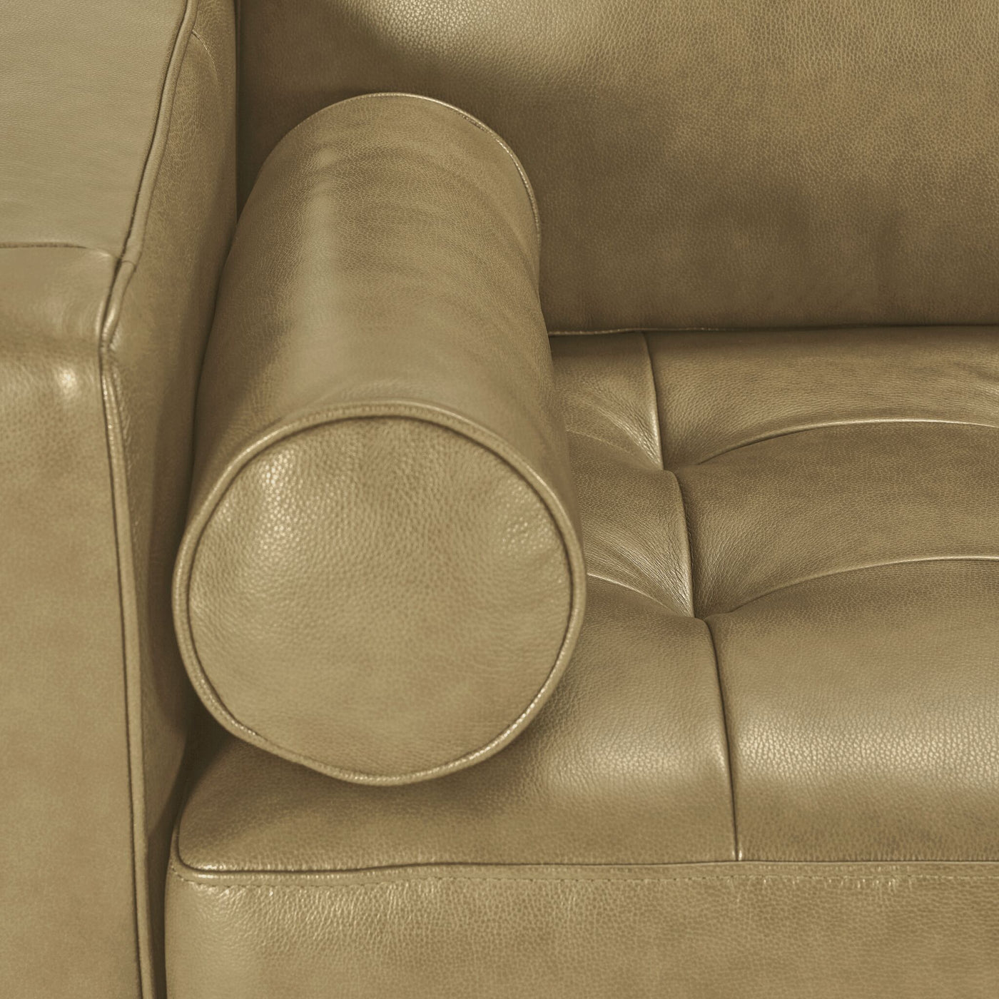 Bari Leather Sofa and Loveseat Set - Stone