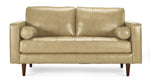 Bari Leather Loveseat - Stone