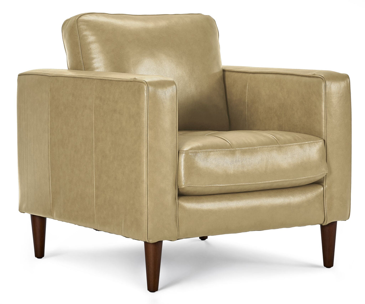 Bari Leather Sofa and Chair Set - Stone