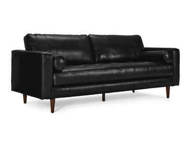 Bari Sofa en cuir - noir