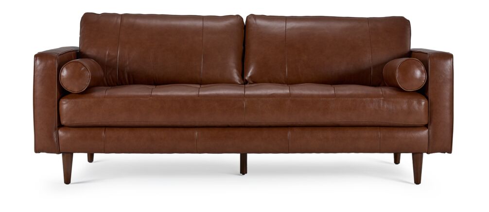 Bari Leather Sofa - Cobblestone