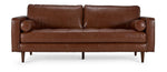 Bari Leather Sofa - Cobblestone