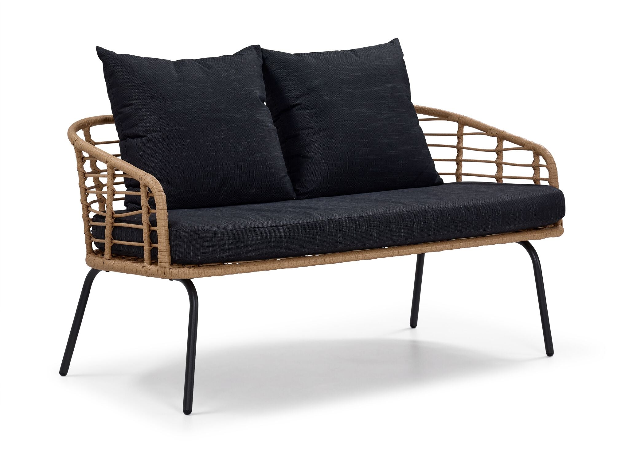 Belize 4 - Piece Outdoor Conversation Set - Beige & Black