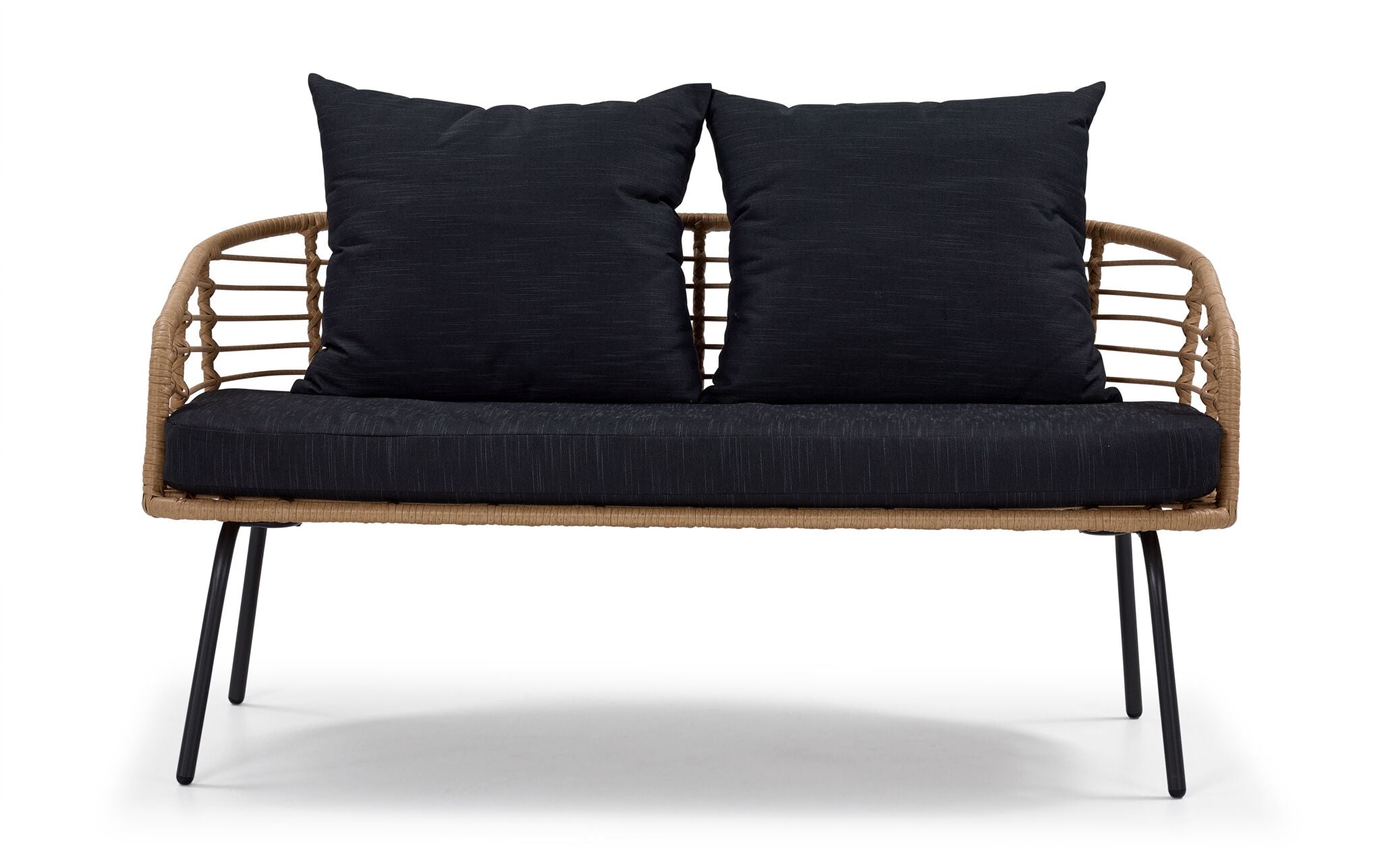 Belize 4 - Piece Outdoor Conversation Set - Beige & Black