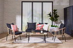 Belize 4 - Piece Outdoor Conversation Set - Beige & Black