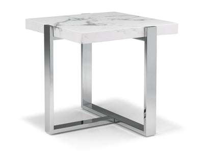 Bellissimo Table de bout - blanc et gris