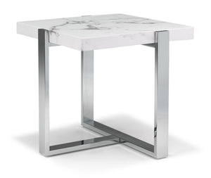 Bellissimo Table de bout - blanc et gris