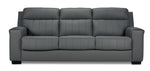 Benevento Leather Sofa - Steel