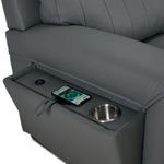 Benevento Leather Chair - Steel