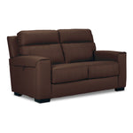 Benevento Leather Loveseat - Mocha