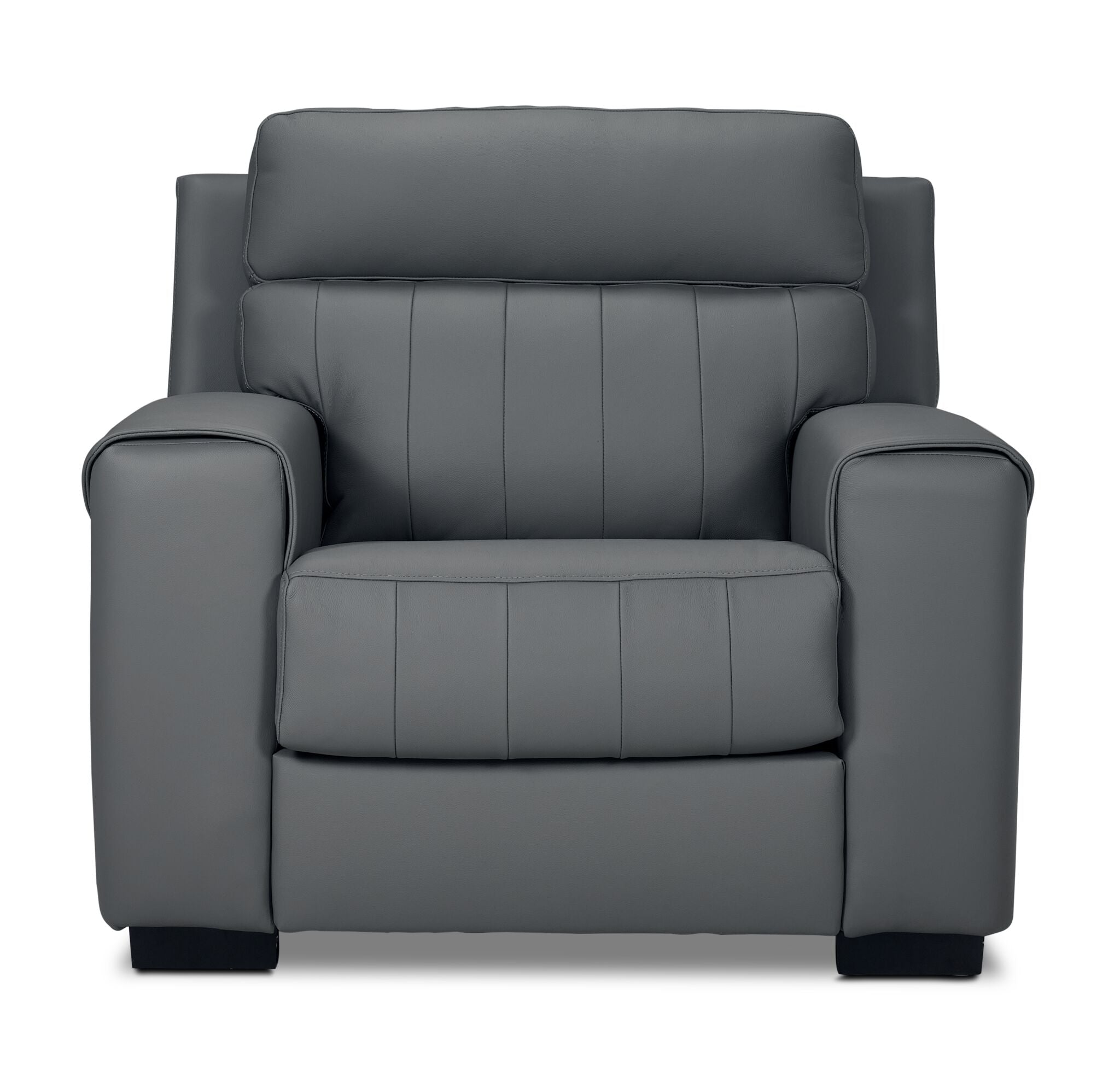 Benevento Leather Chair - Steel