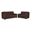 Benevento Ens. Sofa et causeuse en cuir - moka