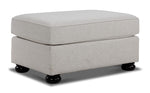 Beverly Ottoman - TicTac Ivory