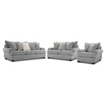 Beverly Sofa, Loveseat and Chair and a Half Set - Vangoh Grey