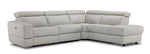 Bianca 3-Piece Power Sectional with Right Facing Chaise - Light Grey