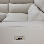 Bianca 3-Piece Power Sectional with Left Facing Chaise - Light Grey