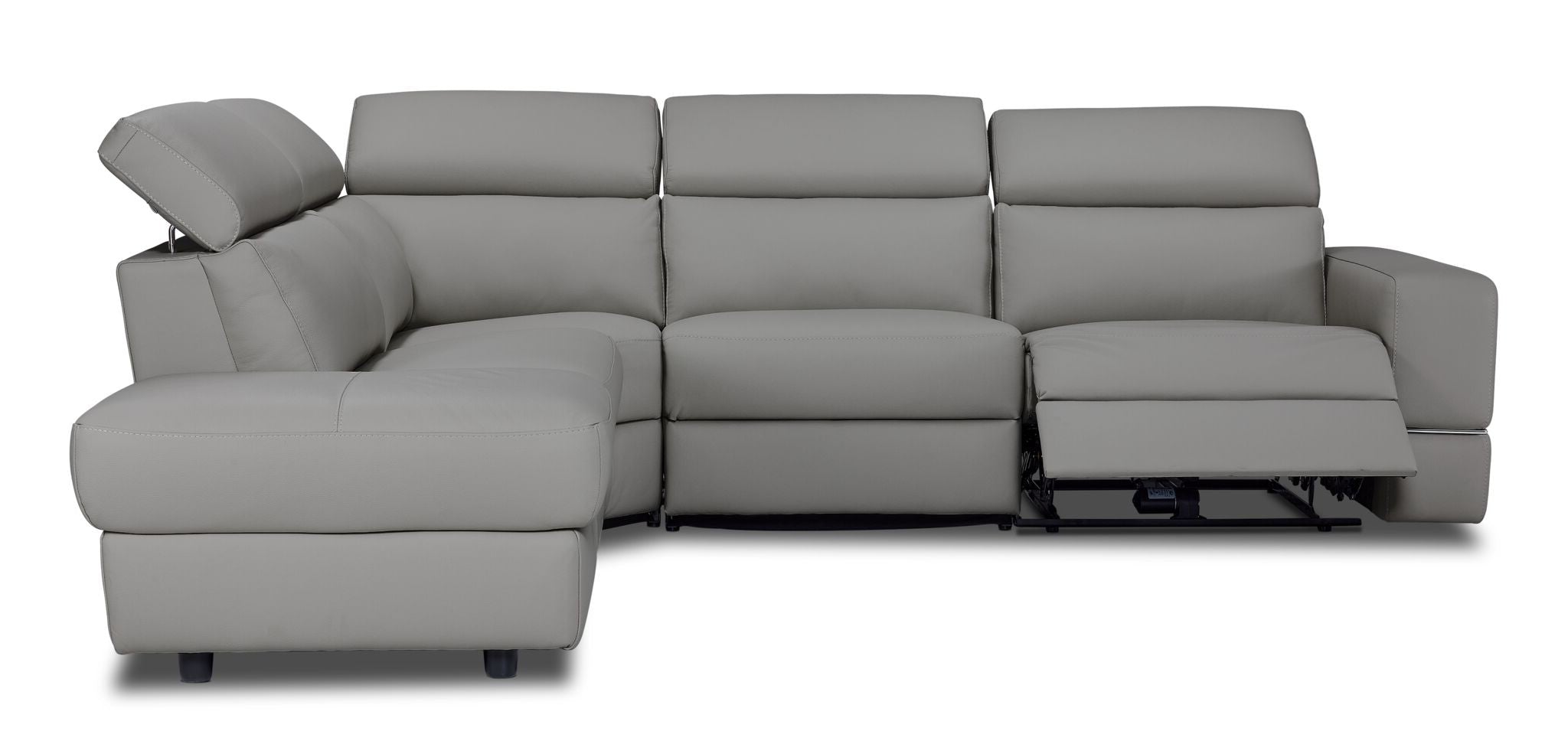 Bianca 3-Piece Power Sectional with Left Facing Chaise - Grey