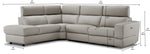 Bianca 3-Piece Power Sectional with Left Facing Chaise - Cream