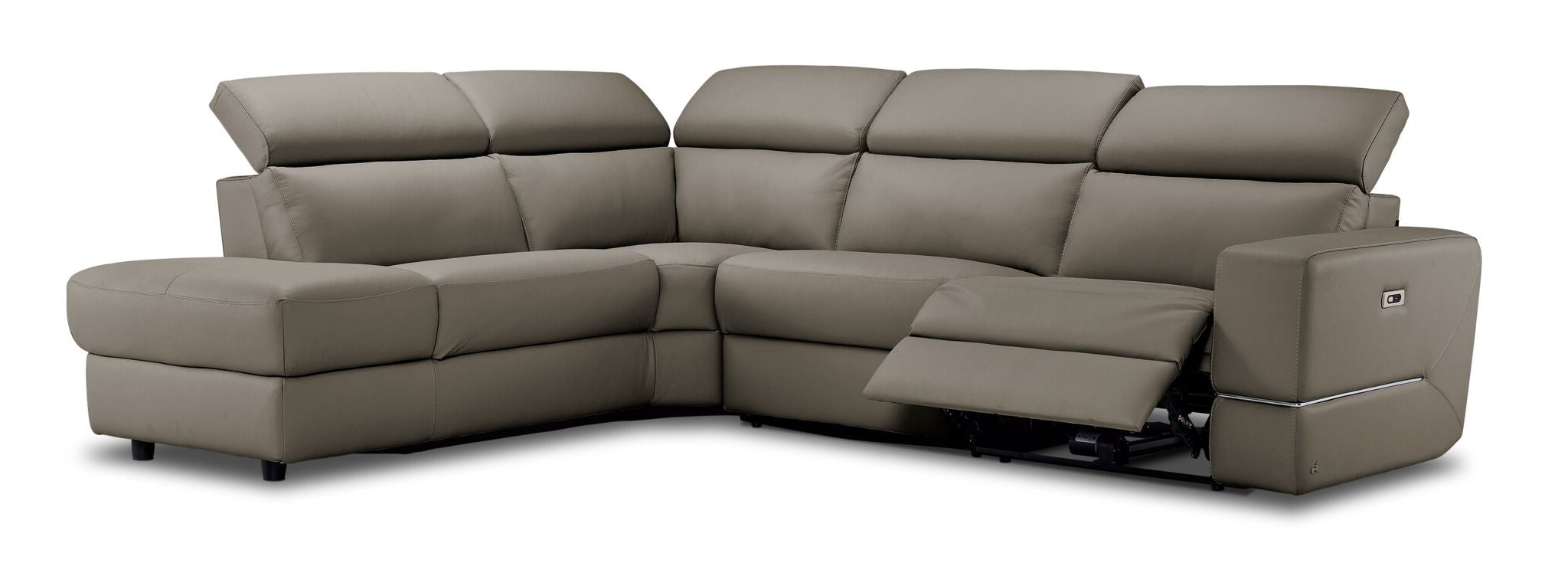 Bianca 3-Piece Power Sectional with Left Facing Chaise - Tan