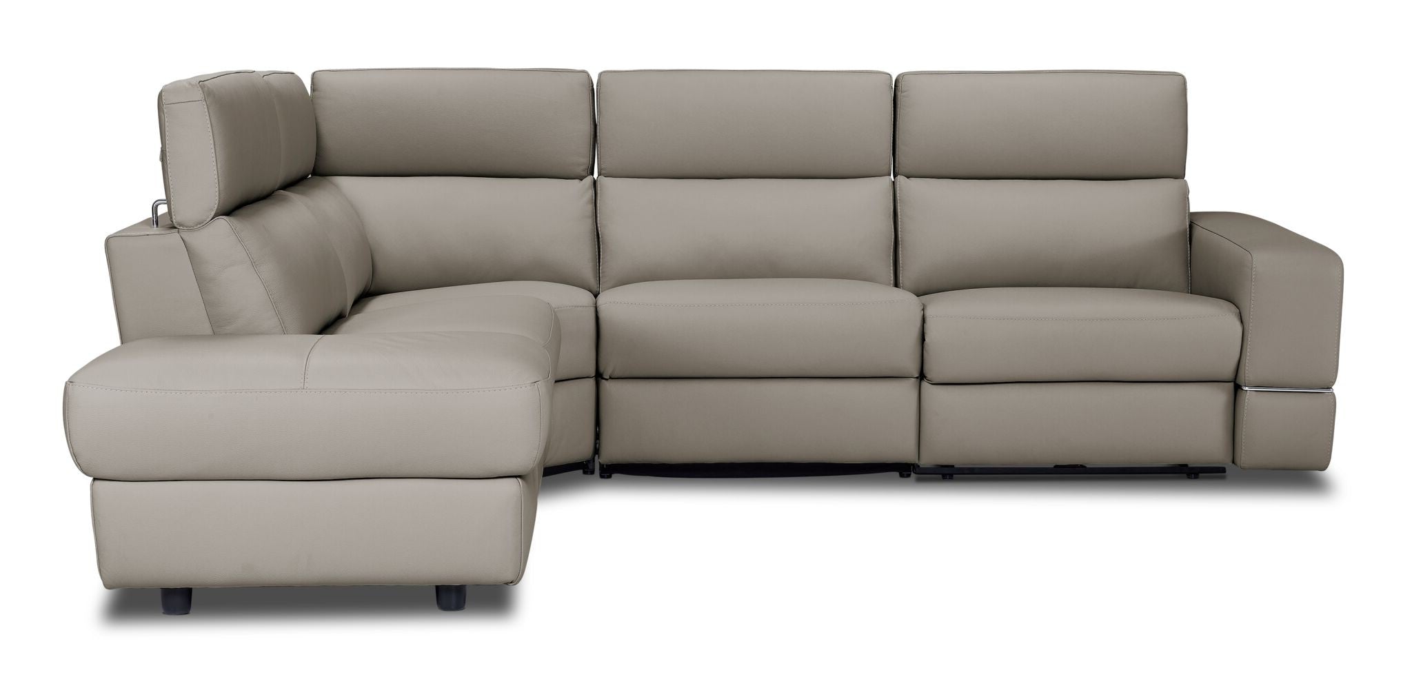 Bianca 3-Piece Power Sectional with Left Facing Chaise - Tan