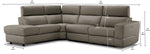 Bianca 3-Piece Power Sectional with Left Facing Chaise - Tan