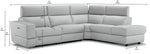 Bianca 3-Piece Power Sectional with Right Facing Chaise - White