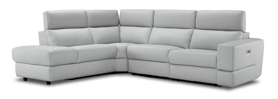 Bianca 3-Piece Power Sectional with Left Facing Chaise - White
